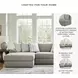 Avaliyah Ash Modular 3 Piece LAF Chaise Sectional