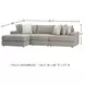 Avaliyah Ash Modular 3 Piece LAF Chaise Sectional