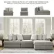 Avaliyah Ash Modular 3 Piece RAF Chaise Sectional