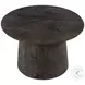 Hattie Antique Walnut Drum Cocktail Table