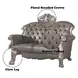 Dresden Gray 71" Loveseat with Pillow and Nailhead Trim
