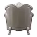 Dresden Gray Upholstered Accent Chair with 1 Pillow and Nailhead Trim