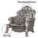 Dresden Gray Upholstered Accent Chair with 1 Pillow and Nailhead Trim