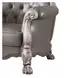 Dresden Gray Upholstered Accent Chair with 1 Pillow and Nailhead Trim
