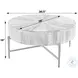 Akemi White Washed Brown Round Cocktail Table