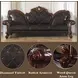 Picardy Brown Oversized 110" Sofa with Nailhead Trim