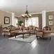 Chateau De Ville Beige 89" Sofa with Pillows and Nailhead Trim