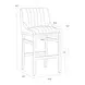 Halden Bravo Cognac Upholstered Bar Stool