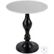 Milan White and Black Round Side Table