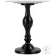 Milan White and Black Round Side Table
