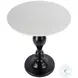 Milan White and Black Round Side Table