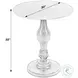 Milan White and Black Round Side Table