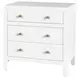 Nora Smooth White 3 Drawer Nightstand