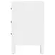 Nora Smooth White 3 Drawer Nightstand