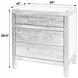 Nora Smooth White 3 Drawer Nightstand