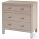 Nora Antique Taupe Rectangular 3 Drawer Nightstand