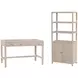 Nora Antique Taupe Rectangular Home Ofiice Set