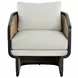 Juna Louis Cream Performance Fabric Upholstered Outdoor Lounge Chair