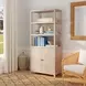 Nora Antique Taupe 32" 3 Tier Etagere Bookcase