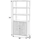 Nora Antique Taupe 32" 3 Tier Etagere Bookcase