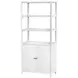 Nora White 32" 3 Tier Etagere Bookcase