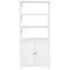 Nora White 32" 3 Tier Etagere Bookcase