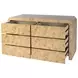 Cora Light Burl 6 Drawer Dresser