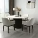 Reba Black Quartz Top Round Dining Table