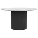 Reba Black Quartz Top Round Dining Table