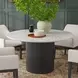Reba Black Quartz Top Round Dining Table