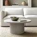 Reba Natural White Wash Round Cocktail Table