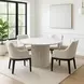 Reba Natural White Wash Quartz Top Round Dining Table