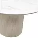 Reba Natural White Wash Quartz Top Round Dining Table