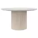 Reba Natural White Wash Quartz Top Round Dining Table