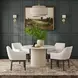 Reba Natural White Wash Quartz Top Round Dining Table