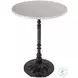 Elio White and Black Round Side Table