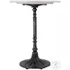 Elio White and Black Round Side Table