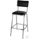 Waylon Silver and Black Leather Bar Stool