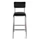 Waylon Silver and Black Leather Bar Stool