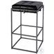 Dudley Black Leather Bar Stool