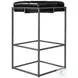 Dudley Black Leather Bar Stool
