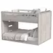 Carlson Washed Linen Full Over Full Bunk Bed