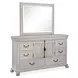 Bronwyn Alabaster 8 Drawer Dresser with Rectangular Mirror
