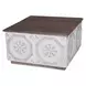 Reclaimed and Reframed White Brown Square Coffee Table
