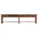 Ezra Natural Rectangular Console Table with 6 Drawer