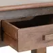 Ezra Natural Rectangular Console Table with 6 Drawer