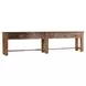 Ezra Natural Rectangular Console Table with 6 Drawer