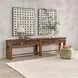 Ezra Natural Rectangular Console Table with 6 Drawer