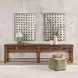 Ezra Natural Rectangular Console Table with 6 Drawer