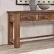 Ezra Natural Rectangular Console Table with 6 Drawer